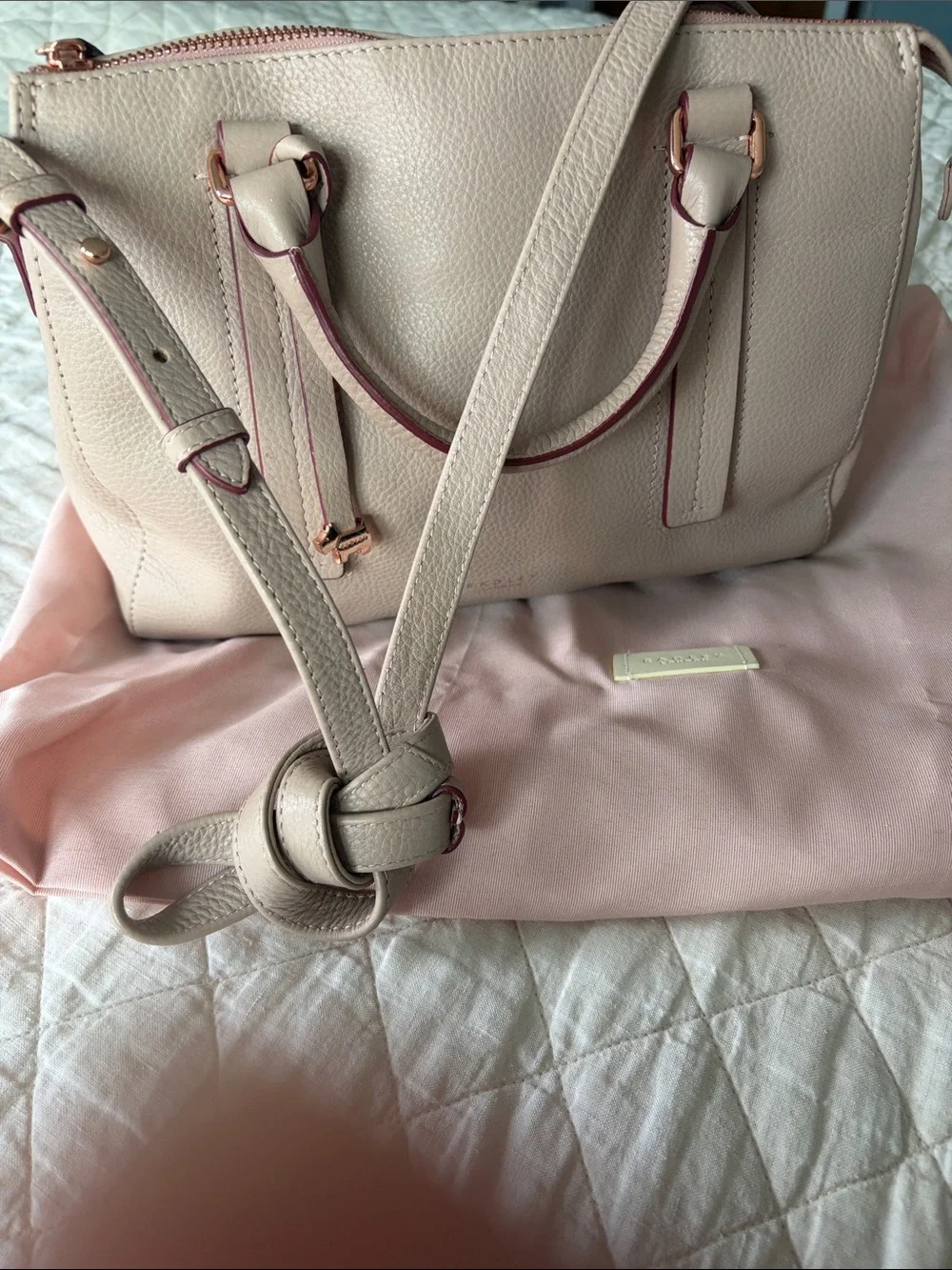 RADLEY LONDON Blush Pink Leather Shoulder Bag with dust bag to store